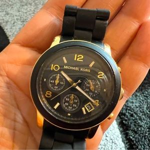 Michael Kors Black Silicon Watch